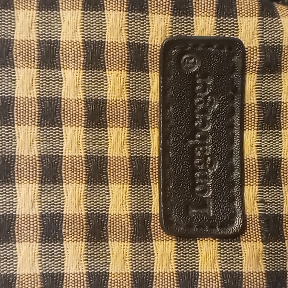 Longaberger Small Khaki & Black Checkered Coin Makeup bag - Picture 5 of 7